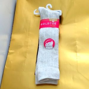 2 - pair Knee High GOLD TOE Socks sz M